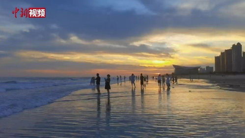 广西北海 航拍视角下的海上晚霞，美若莫奈油画